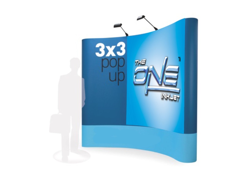 Pop Up Display System 3 x 3 Curve