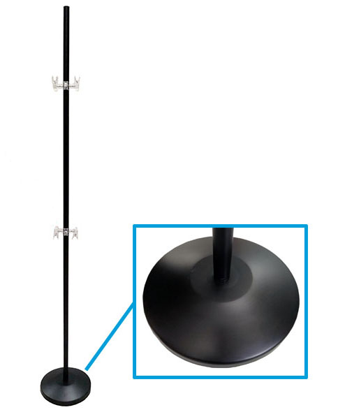 Metal Base Pole Stand (Black)