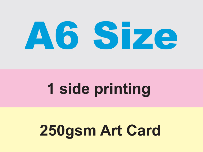 A6 1 Side 250gsm Art Card