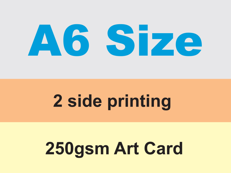 A6 2 Side 250gsm Art Card