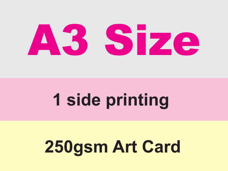 A3 1 Side 250gsm Art Card