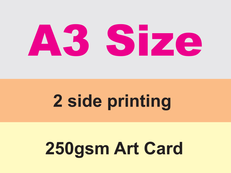 A3 2 Side 250gsm Art Card